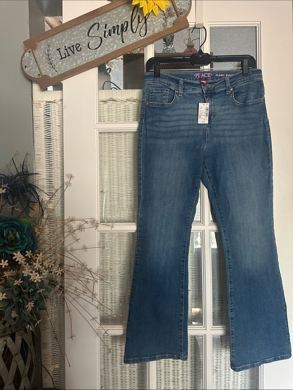 The Children's Place Mid-Rise Blue Flare Jeans